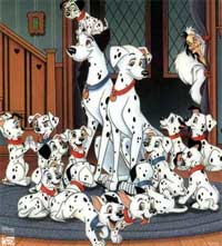 101 Dalmatieni - desene animate - planse de colorat