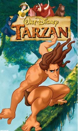 Tarzan - desene animate - planse de colorat